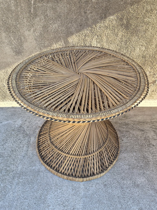 mesa centro mimbre 53xo65 1u